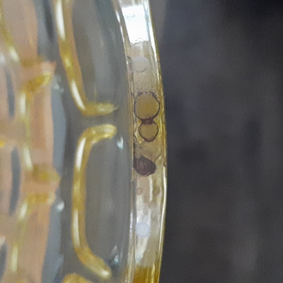 Vintage Yellow Federal Glass Yorktown Colonial Pressed Glass Cubed Compo… - Picture 9 of 12